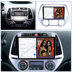 Radio para Auto <span class=keywords><strong>Hyundai</strong></span> <span class=keywords><strong>I20</strong></span> Serie Katana de 120W <span class=keywords><strong>X</strong></span> 6CH con Aire Acondicionado Automático 2012-2014, Reproductor de DVD Android 14 de 8+256GB, Navegación DVD Multimedia - Product Image 2