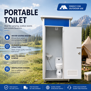 Toilettes portables, salle <span class=keywords><strong>de</strong></span> bain mobile, <span class=keywords><strong>WC</strong></span> préfabriqué, <span class=keywords><strong>cabine</strong></span> <span class=keywords><strong>de</strong></span> toilettes extérieure pour le camping, les chantiers <span class=keywords><strong>de</strong></span> construction, les parcs et les événements - Product Image 1