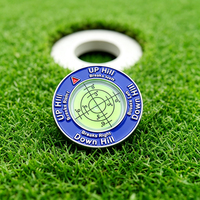 Marqueur de balle de golf avec niveau à bulle pour la lecture de la pente, en alliage de zinc, durable, léger, haute précision, accessoire de golf, cadeau