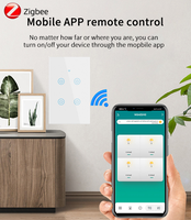 ZigBee interrupteur mural tactile intelligent 1/2/3/4 Gang fil neutre 100v 240v US/AU Alexa Google commutateurs à distance domotique intelligents