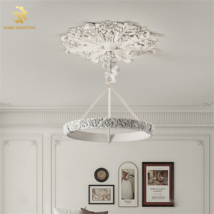 Lustre suspendu blanc rétro médiéval européen, style Art Déco, luxe français, pour salon et <span class=keywords><strong>chambre</strong></span> à coucher - Product Image 2