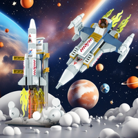 HW Uzay Arabaları Yapım Blokları Seti, Fırlatma Standı, Astronotlar, Teknoloji Blokları, Yapım Oyuncağı, Eğitici Model, Havalı Koleksiyonluk