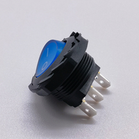 Vente en gros d'inventaire SPST Interrupteur à bascule rond bleu 24V