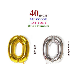 Bóng Bay Heli Lá Số Cỡ Lớn Nhiều Màu Chuyển Sắc Cầu Vồng 40 Inch Trang Trí Tiệc Sinh Nhật Quả Cầu Lớn - Product Image 3