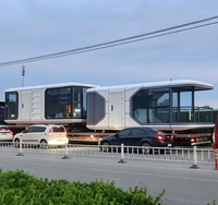 Capsule spatiale de luxe OEM, petite maison mobile, maison préfabriquée, villa moderne, parc extérieur, alimentée à l'énergie solaire, écologique