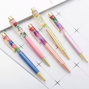 Fashion Japanese Korean DIY Plant Specimen Flower <b>Pen</b> Oil-in-water Wafer Ballpoint <b>Pen</b> Creative Dry Flower Ballpoint <b>Pen</b> - Product Image 1