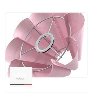 <span class=keywords><strong>Paralume</strong></span> in Tessuto <span class=keywords><strong>Rosa</strong></span> a Forma di Fiore di Loto a Otto Petali, <span class=keywords><strong>Paralume</strong></span> KD Staccabile, <span class=keywords><strong>Paralume</strong></span> per Lampada da Comodino - Product Image 2