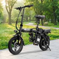 Dernière version du vélo électrique pliable portable pour la ville, 350W 46V, cadre en acier au carbone, amortisseur, siège réglable, vélo électrique