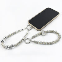 Meetee B-C239 Cordons de suspension pour téléphone portable, bracelets et accessoires de sac, personnalisables, tendance, ornés de perles et de strass