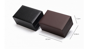 Rectangular Watch Bracelet Packaging <b>Box</b> PU Leather Jewelry <b>Box</b> High-End Blue Brand Business Gift <b>Box</b> with <b>Black</b>&Brown Factory S - Product Image 4
