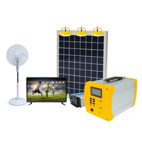 Générateur onduleur solaire 100W avec panneau solaire en silicium polycristallin, contrôleur MPPT et batterie lithium-ion pour usage domestique (alimentation TV, réfrigérateur)