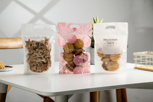 Venta al por mayor logotipo personalizado punto copo de nieve crujiente bolsa de plástico para alimentos horneados esmerilado autosuficiente Ziplock bolsa sellada - Product Image 6