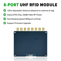 Módulo RFID Impinj E710 860-960MHz de 25m de Largo Alcance y 8 Puertos para Lector Fijo UHF, Módulo Lector RFID UHF para Gestión de Almacenes