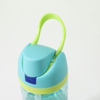 DD3955 Vaso Transparente Personalizado de 500 ml, Botella de Agua Deportiva de Gran Capacidad, Vaso de Plástico para Gimnasio, Vaso con Doble Pajita para Beber al Aire Libre
