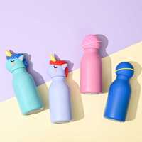 Mug isotherme portable en acier inoxydable en forme d'animal de dessin animé pour enfants, personnalisable, mignon, avec bec verseur, 6-12 heures