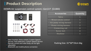 Sistema de control de suspensión de aire de calibración rápida de presión de aire de voz inteligente - Product Image 2
