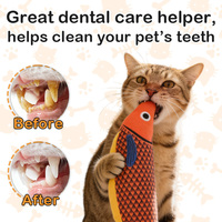 Juguete de Peluche con Forma de Pez Realista y Duradero, Tela Suave y Resistente para Ejercicio, Masticación y Juego de Gatitos en Interiores