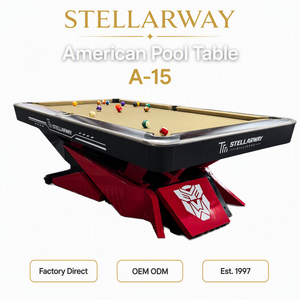 Stellarway Tournament Size American <b>Pool</b> <b>Table</b> Home Use Level Slate Bed Leveling System Ball Return Silent Cushion Waterproof A- - Product Image 1
