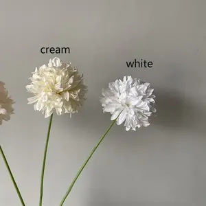 Décoration <span class=keywords><strong>de</strong></span> mariage, fleurs artificielles, 45 cm, tige unique, chrysanthème en soie pompon - Product Image 3