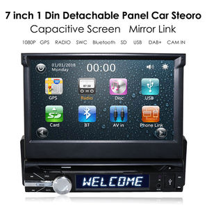 Лидер продаж, 7-дюймовая однодиновая Съемная панель, стерео, беспроводной <span class=keywords><strong>dvd</strong></span>-плеер, автомобильный gps-навигатор с BT SD-картой - Product Image 3