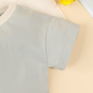 Ensembles de t-shirts à col rond en coton doux et respirant pour bébés garçons 2pcs avec haut et <span class=keywords><strong>short</strong></span> - Product Image 6