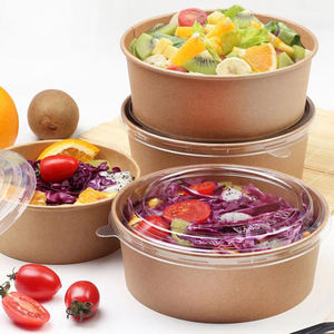 Stampati personalizzati usa e getta zuppa calda ciotole di carta, di carta ciotole nero kraft di carta tazza di zuppa di - Product Image 4