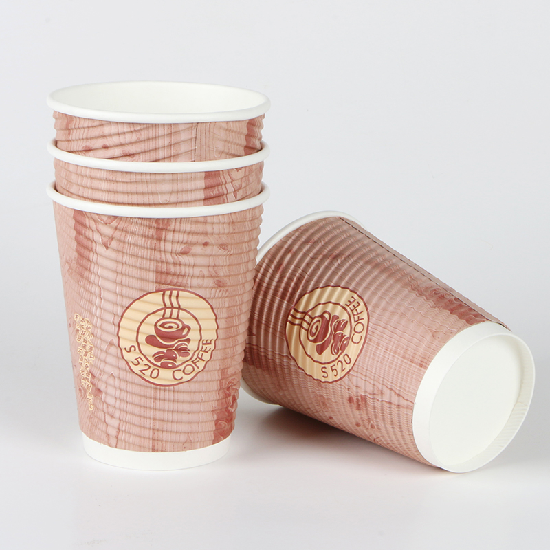 Wholesale Ripple Wall Hot Drinks Takeaway Recycled Paper Cup Hight Quality Paper Coffee Cup