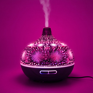 Difusor de Aromas, Humidificador Ultrasónico de 0.5L con Luz LED y Patrón de Fuegos Artificiales, Uso Doméstico, Alimentado por USB - Product Image 2