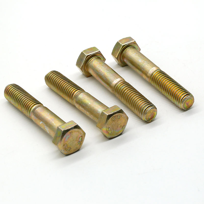 Factory Supply DIN 931 ISO 4014 Carbon Steel Grade 8.8 Yellow Zinc ...