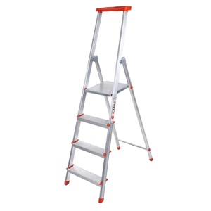 Kanat KAM-102 <b>2</b>+1 <b>Step</b> Foldable Lightweight Aluminum Modern Apartment Straight <b>Ladder</b> 150 kg Capacity - Product Image 1