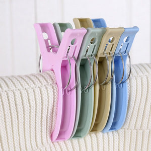 Large Windproof Plastic Clothes Drying <b>Clips</b> Rectangle <b>Hook</b> Type Durable For Bed Sheet And Quilt - Product Image 1