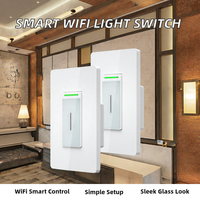 Interrupteur mural intelligent tactile 3 voies certifié ETL FCC CETL avec Wi-Fi, 240V, contrôle via l'application Smart Life, installation facile