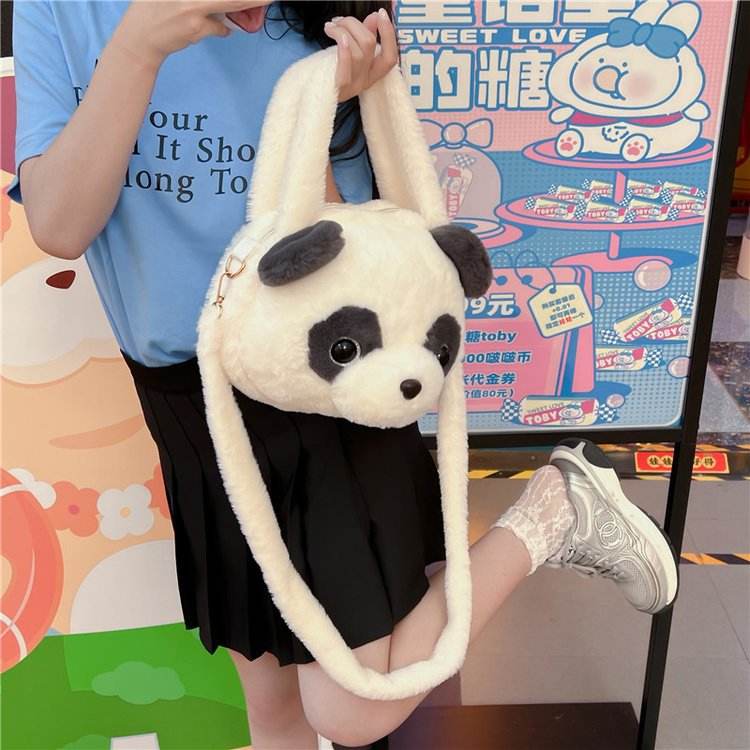 Cute Plush Japanese Cartoon Panda Handbag Crossbody Backpack Panda Shoulder Bag