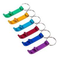 Ouvre-bouteille en alliage d'aluminium personnalisé pour sublimation, ouvre-bouteille de bière, porte-clés en métal avec outil de démontage