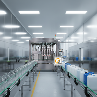 Ligne de production de machines de remplissage automatique MTW pour détergent nettoyant pour sols en bidons et bouteilles en plastique de 5L