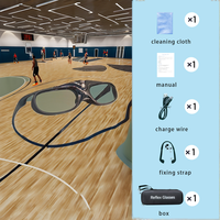 Lunettes d'entraînement intelligentes à stroboscope (plastique flexible) pour améliorer la capacité visuelle pour le basketball, le football, le soccer et le baseball