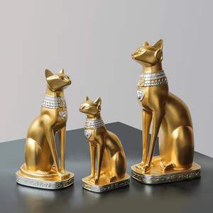 Figurine égyptienne antique chat déesse <span class=keywords><strong>Bastet</strong></span> statue décoration chandelier serre-livres - Product Image 2