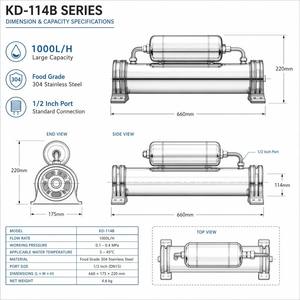 Système d'ultrafiltration mère-en-<span class=keywords><strong>fils</strong></span> en acier inoxydable 1000L/H pour purificateur d'<span class=keywords><strong>eau</strong></span>, idéal pour villas et appartements (<span class=keywords><strong>eau</strong></span> pour toute la maison) - Product Image 5