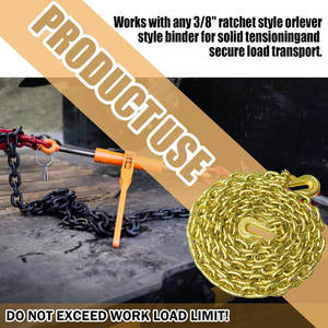 Rantai derek dengan kait jepret 5/16 inci X <span class=keywords><strong>20</strong></span> rantai Binder Transport G80 kaki - Product Image 2