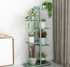 Support à plantes minimaliste moderne pour salon, support à fleurs en fer forgé à plusieurs niveaux, étagère de balcon - Product Image 2