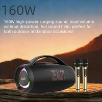 Altavoz Zealot S98M (2MIC) de Plástico de 5.3 Pulgadas con Batería Recargable USB, Luces LED RGB, Micrófono Dual, Potencia de Salida de 160W