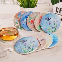 Dessous de verre classiques écologiques avec support pour boissons froides Tasses et tasses à vin-Protection de table en forme de rectangle