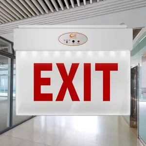 Fire Exit Sign Emergency Lights Automatic Led Rechargeable Emergency Exit
