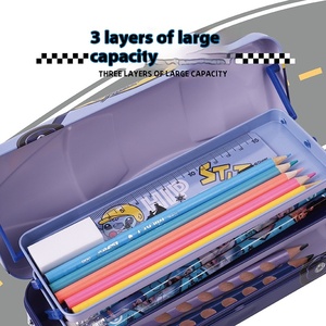 Étui à crayons en métal BSLN Novelty Popular Cartoon avec impression numérique, multifonctionnel, pour l'école et le bureau, pour les élèves de la 1ère à la 3ème année - Product Image 3