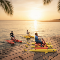 Waterplay Crafts Factory 3 personnes pour bateau à pédales Aqua Bike pour parcs aquatiques vélo de plage fabriqué en matériaux PE en aluminium durables