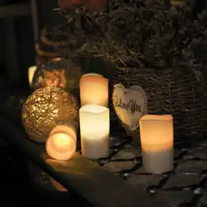 Set di 12 pezzi senza fiamma candele LED decorazione di nozze lampade da tavolo candela a batteria