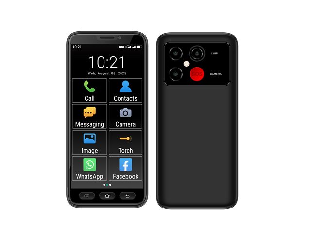 5.5 Inch 2500mah MTK8765 Android Os Smart Mobilephone with Big Fonts GPS WIFI Easy to Use 4g Phone Dual Camera