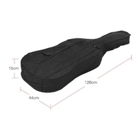 Sac de violoncelle en tissu Oxford étui de violoncelle double épaule sac à dos durable anti-poussière avec poches d'accessoires accessoire d'instrument à cordes