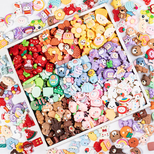 Cartoon Resin Patch Accessories Mixed Handmade DIY Cream Glue for Phone Case Cup Hairpin-Lucky Bag Eco-Friendly for Christmas