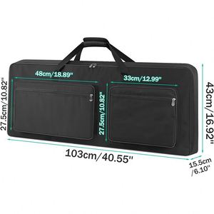 Échantillon Gratuit : Housse de Transport Rembourrée pour Piano Électronique, Imperméable et Durable, avec Rembourrage en Mousse de 10 mm pour Instruments de Musique - Product Image 3